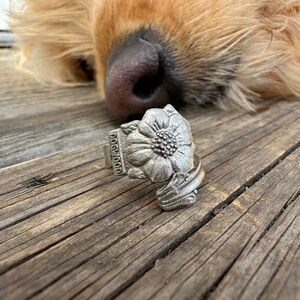 Vintage Dogwood Flower BC Souvenir Spoon‎ Ring
